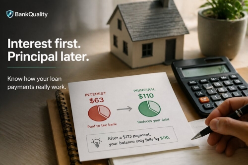 Banks collect interest before reducing household loan principal