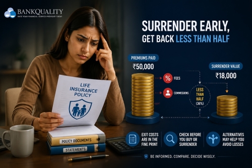 Life policies surrendered early return less than half paid